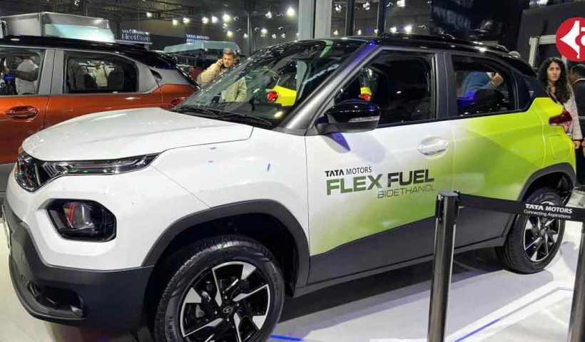 Tata Punch Flex Fuel showcased at Auto Expo 2025