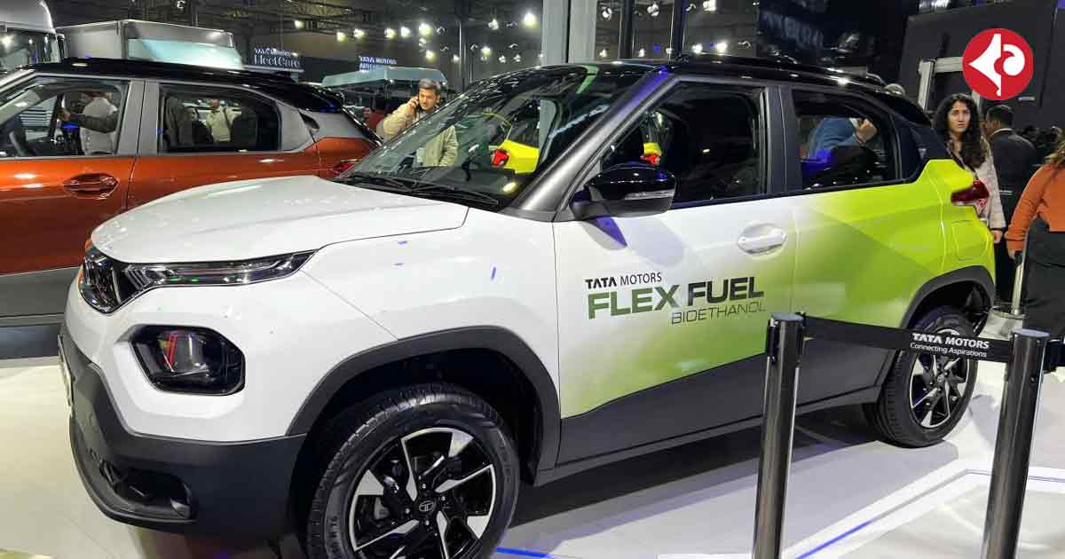 Tata Punch Flex Fuel showcased at Auto Expo 2025