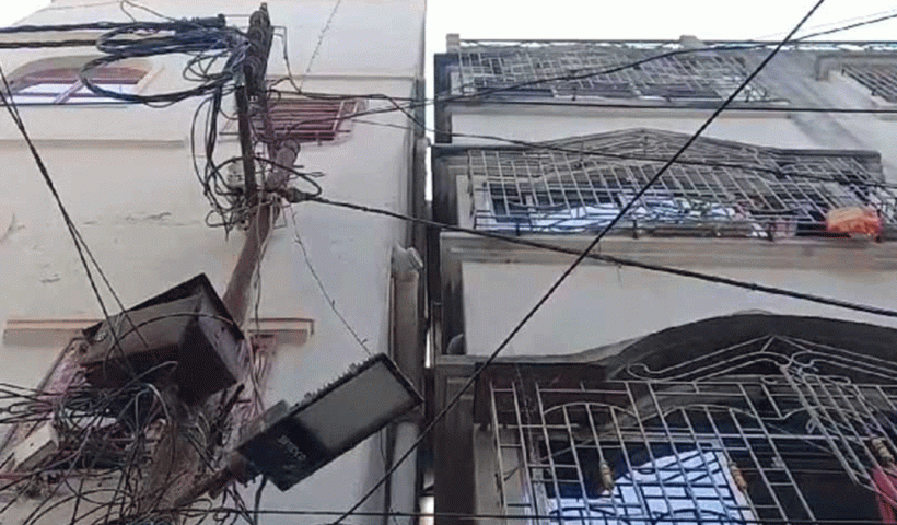 two building tilted in baguiati