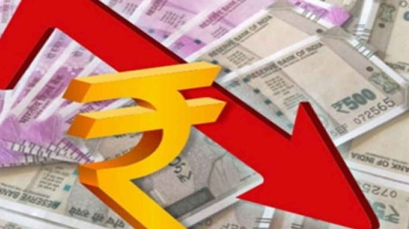 indian rupee falls against us dollar