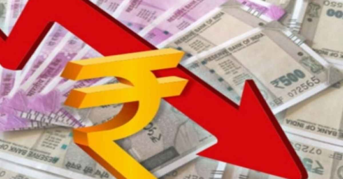 indian rupee falls against us dollar