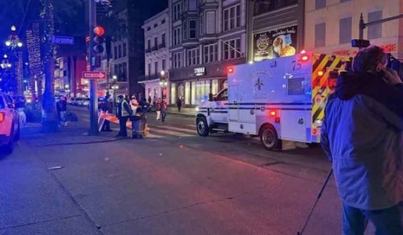 Car Rams Crowd In New Orleans