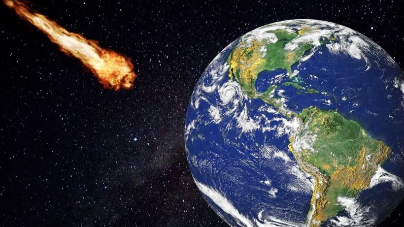 Asteroid hitting Earth