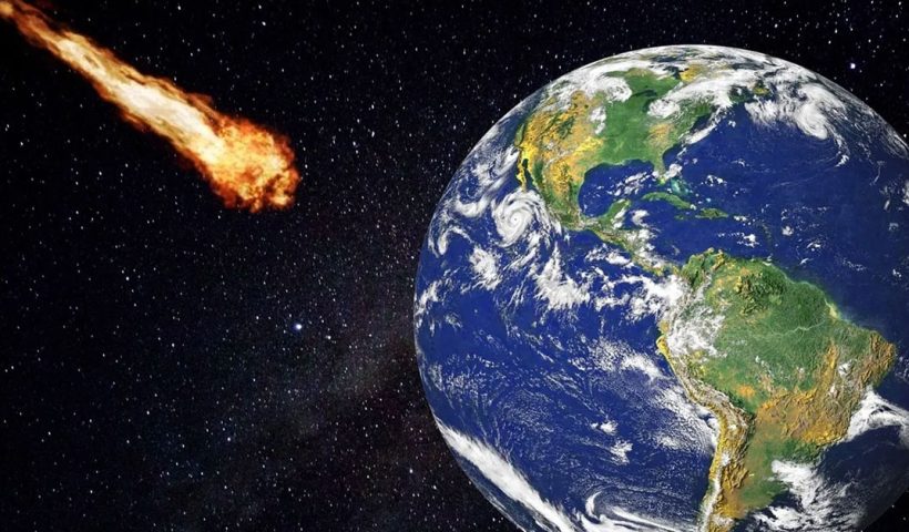 Asteroid hitting Earth