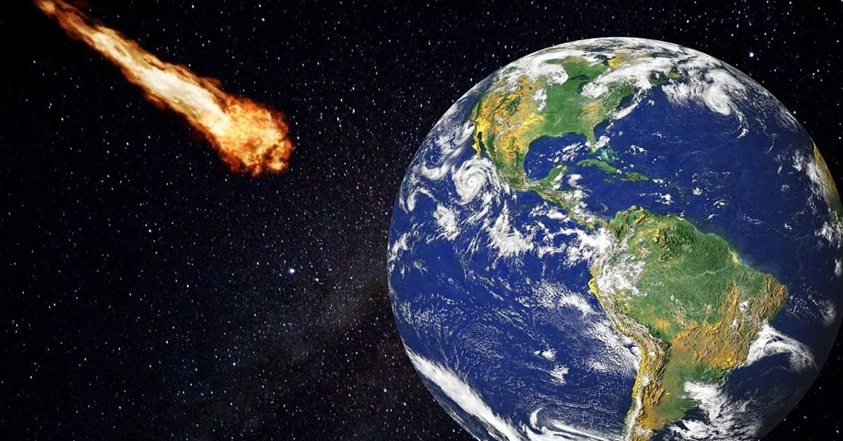 Asteroid hitting Earth