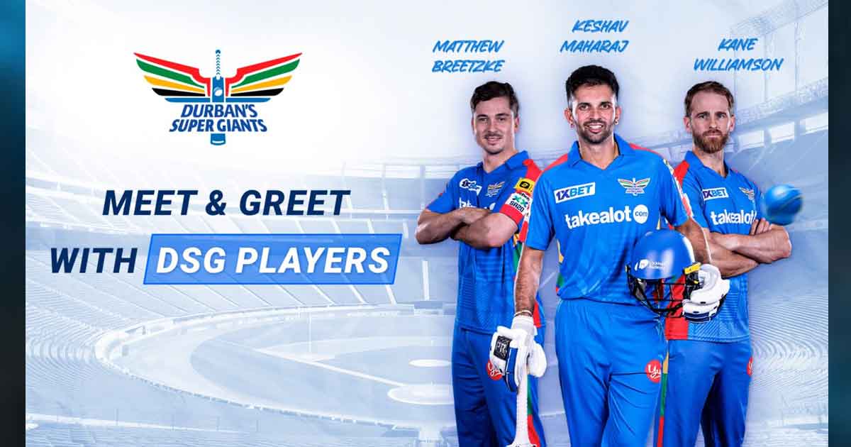 Live Meet & Greet with Keshav Maharaj, Matthew Breetzke, and Kane Williamson from Durban’s Super Giants