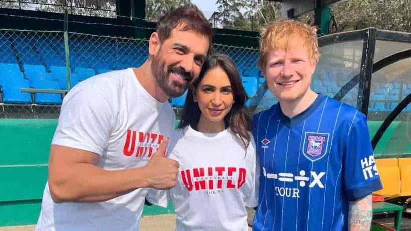 ed-sheeran- NorthEast United FC-owner-john-abraham-football-match-video-viral-social-media