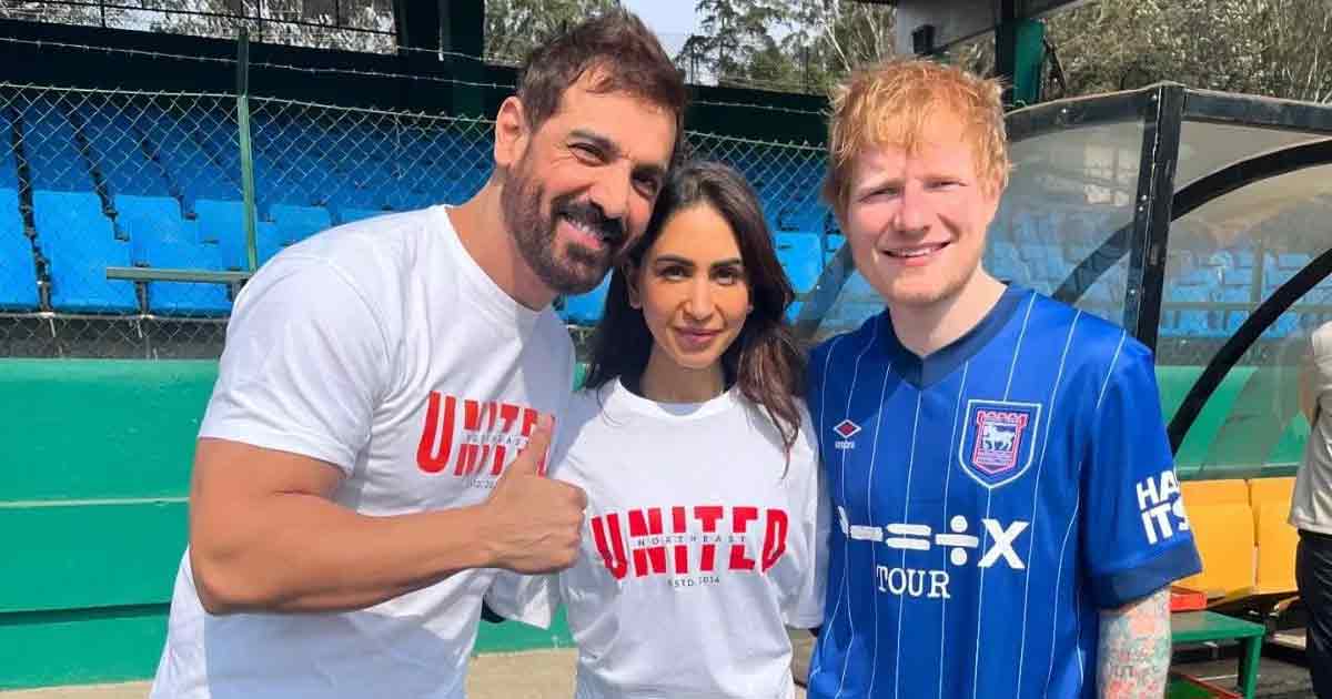 ed-sheeran- NorthEast United FC-owner-john-abraham-football-match-video-viral-social-media