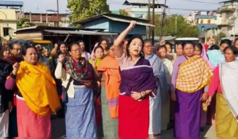 Protests Against President in Manipur