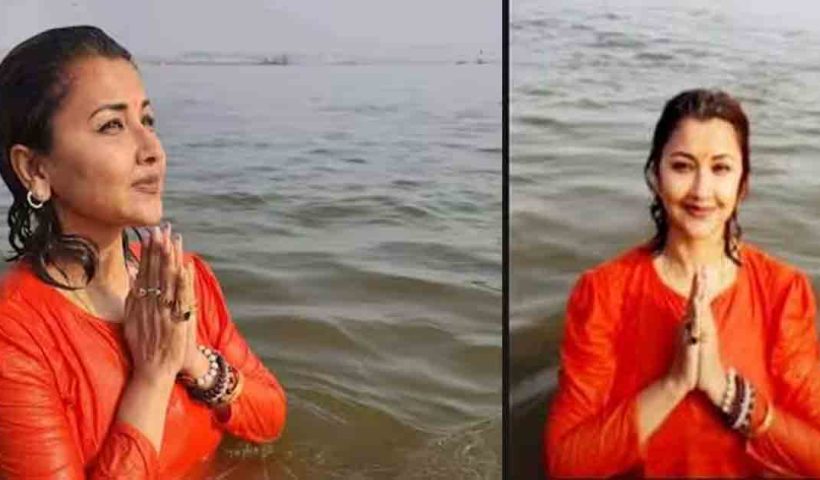 tmc-mp-actress-rachana-banerjee-attend-maha-kumbh-2025-prayagraj-up