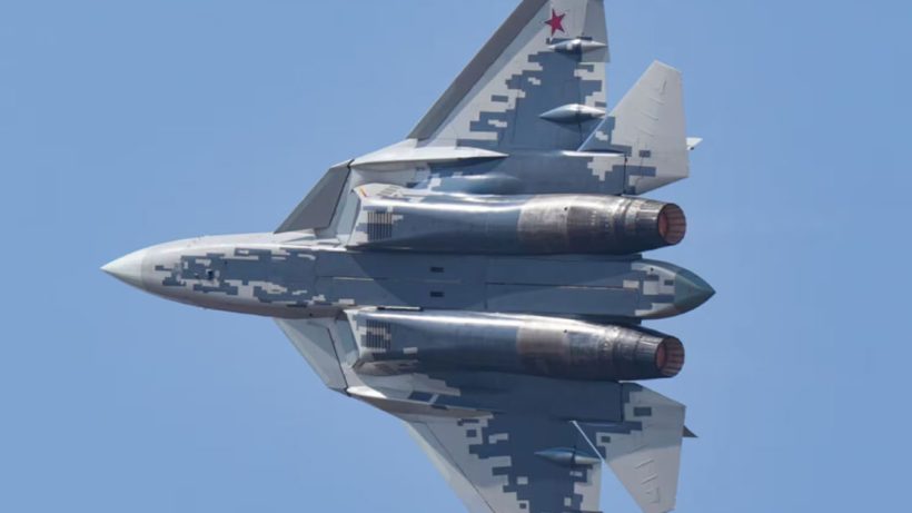 Russian Su-57E fighter jet