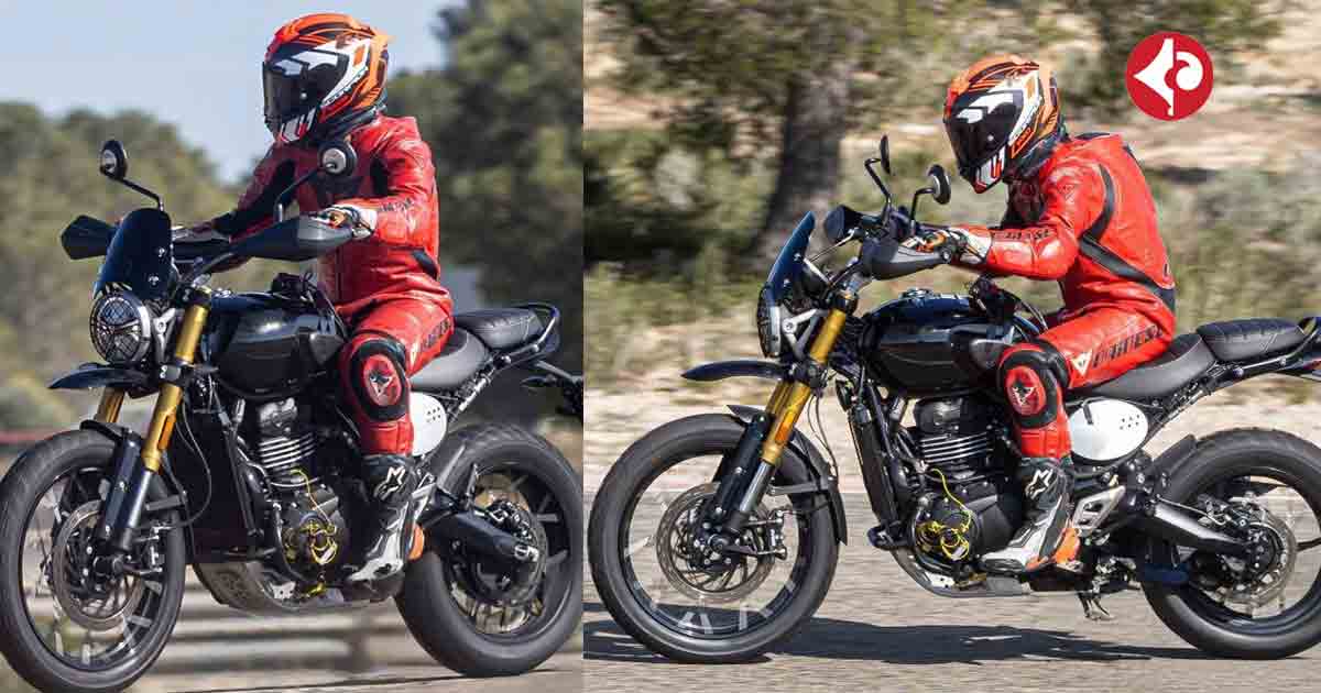 Triumph Scrambler 400X spotted testing with cross-spoke wheels