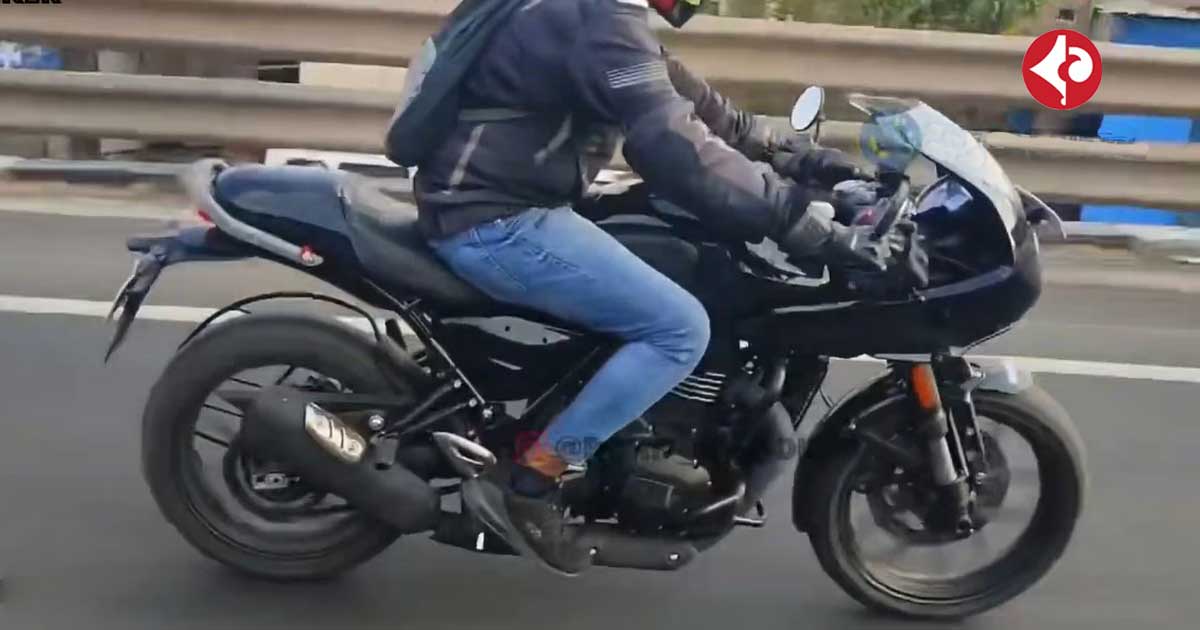 Triumph Thruxton 400 cafe racer spied testing in India