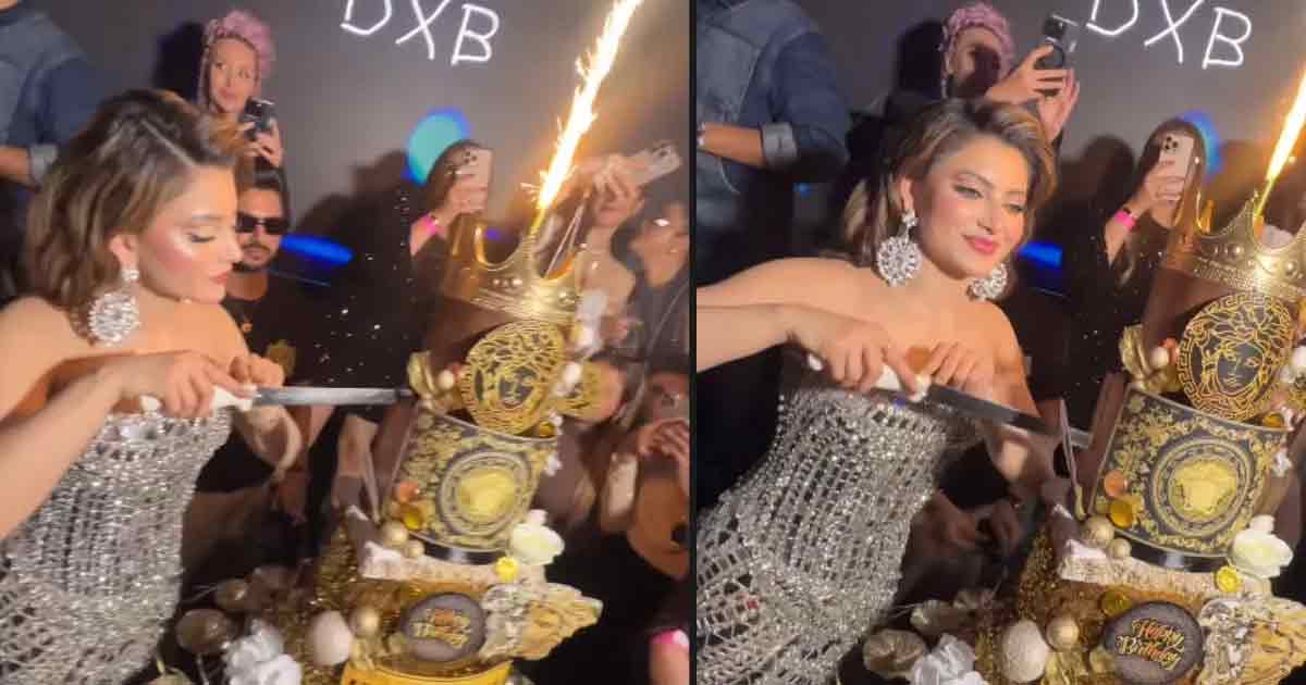 urvashi-rautela-wears-real-diamond-stud-dress-31st-birthday-celebration-dubai