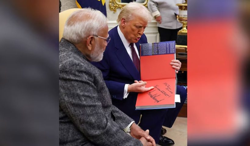 Trump gifts book to Modi