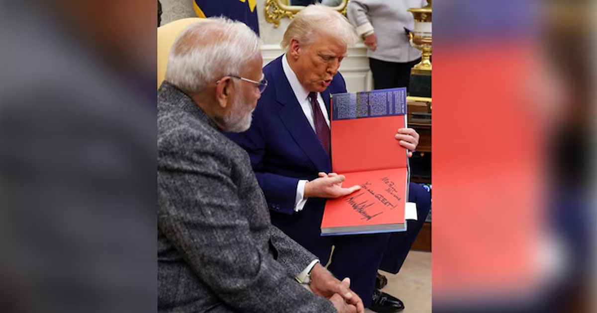 Trump gifts book to Modi