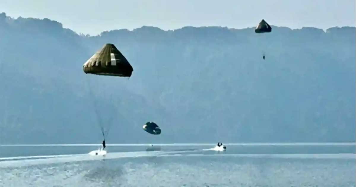 IAF Conducts Combat Training at Umiam Lake, Showcasing Aerial & Special Ops