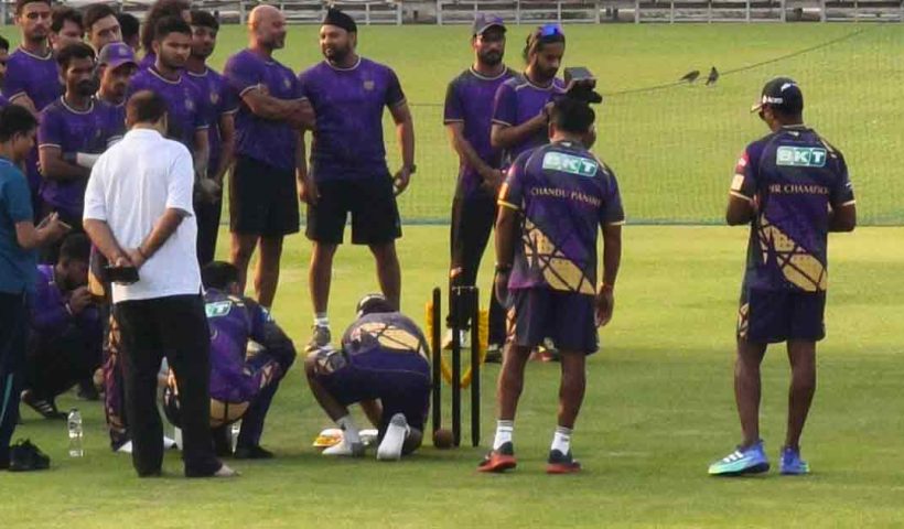 kkr-ipl-2025-preparations-ajinkya-rahane-pujo-eden-gardens