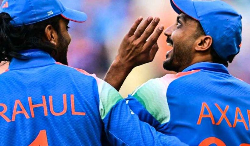 KL Rahul Congratulates Axar Patel