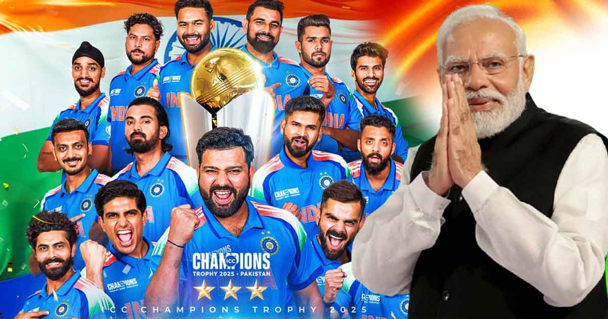 PM Narendra Modi Congratulates Team India on ICC Champions Trophy Victory