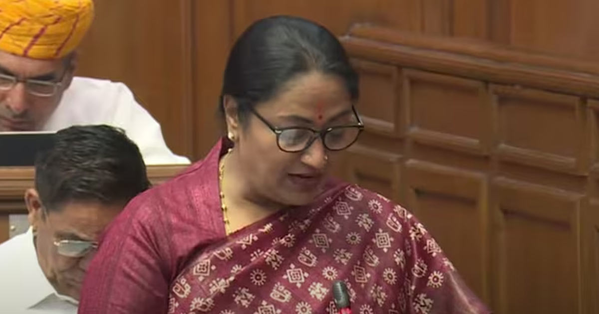 Rekha Gupta in Delhi Budget presentation