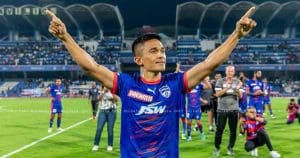 Sunil Chhetri in Bengaluru FC vs Mumbai City FC ISL Playoffs