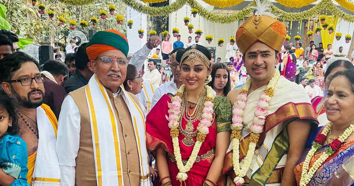 bjp-mp-tejasvi-surya-married-carnatic-singer-sivasri-skandaprasad