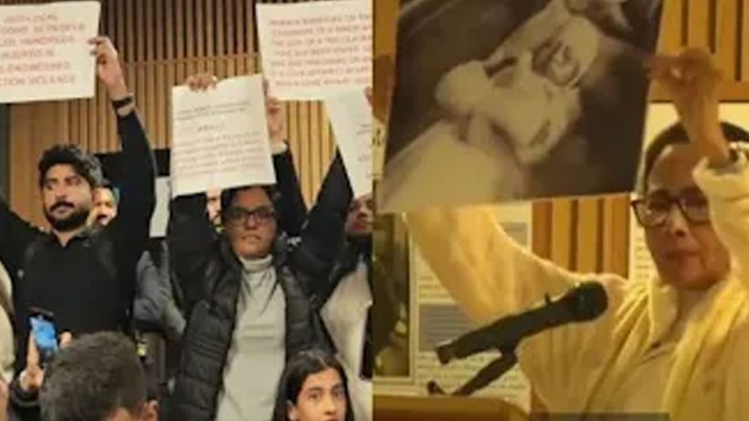 ব্রিটেনে প্রতিবাদের মুখে মমতা, ৯০-এর দশকে হামলার ছবি তুলে ধরলেন মুখ্যমন্ত্রী 2 Mamata Banerjee speech protests
