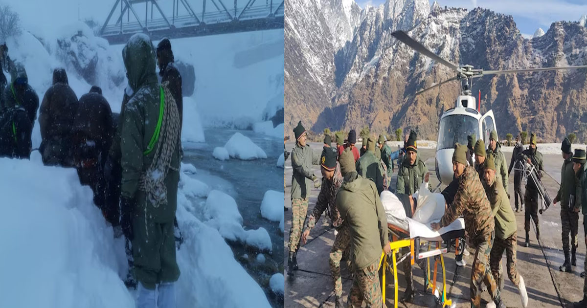 Uttarakhand avalanche rescue 4 dead, 5 still trapped