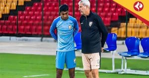 India vs Thailand, football match, Indian football team Manolo Marquez