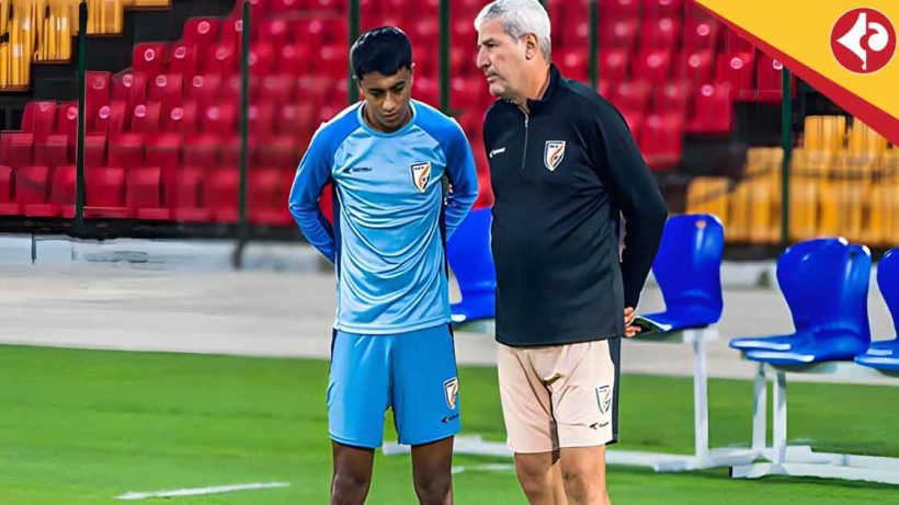 India vs Thailand, football match, Indian football team Manolo Marquez