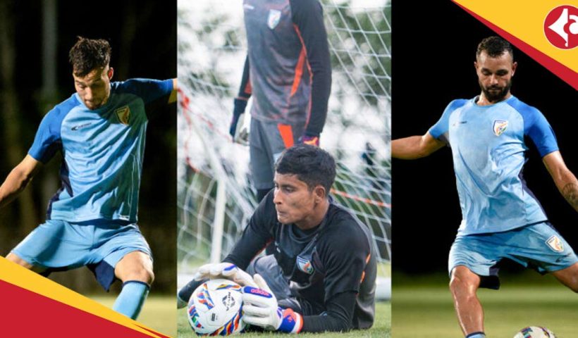 Indian Football Team three newcomers footballer Suhail Ahmad Bhat Nikhil Prabhu & Hrithik Tiwari