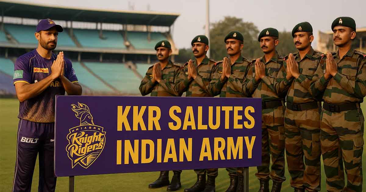KKR Salutes Indian Army with Special Tribute Ahead of SRH Clash