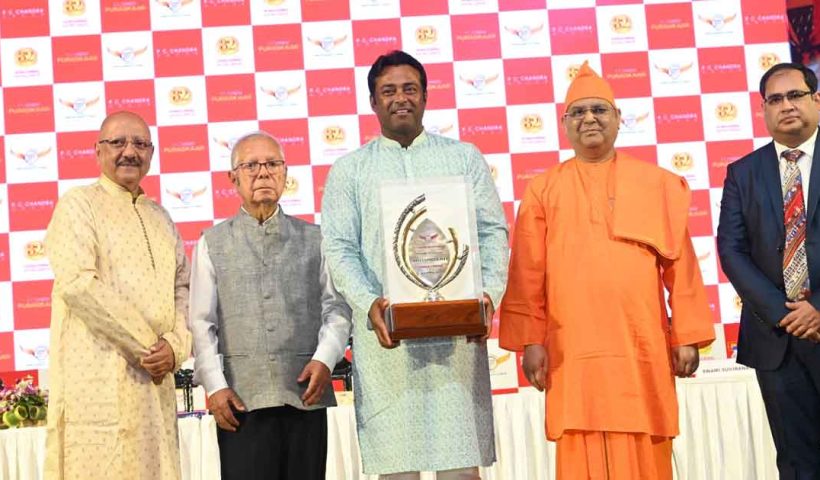 Leander Paes Honoured with 2025 P C Chandra Puraskaar in Kolkata"