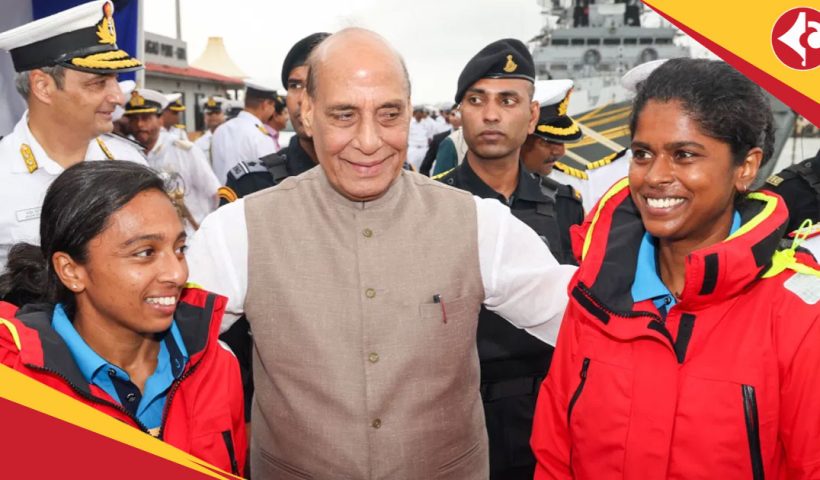 বিশ্ব প্রদক্ষিণ করে দেশে ফিরলেন নৌবাহিনীর দুই সাহসী মহিলা অফিসার, স্বাগত জানালেন প্রতিরক্ষামন্ত্রী