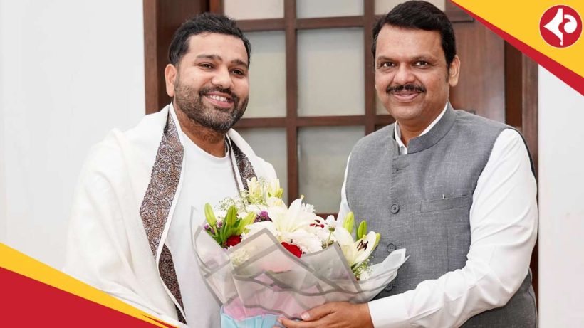 Rohit Sharma Meets Chief Minister of Maharashtra Devendra Fadnavis