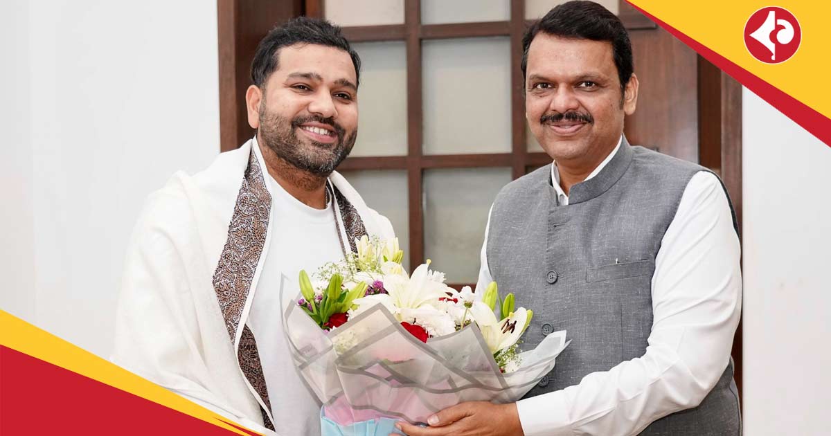 Rohit Sharma Meets Chief Minister of Maharashtra Devendra Fadnavis