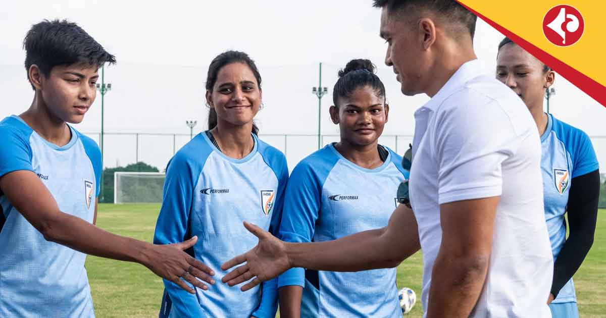 Sunil Chhetri Inspires Blue Tigresses During Surprise Visit to Bengaluru
