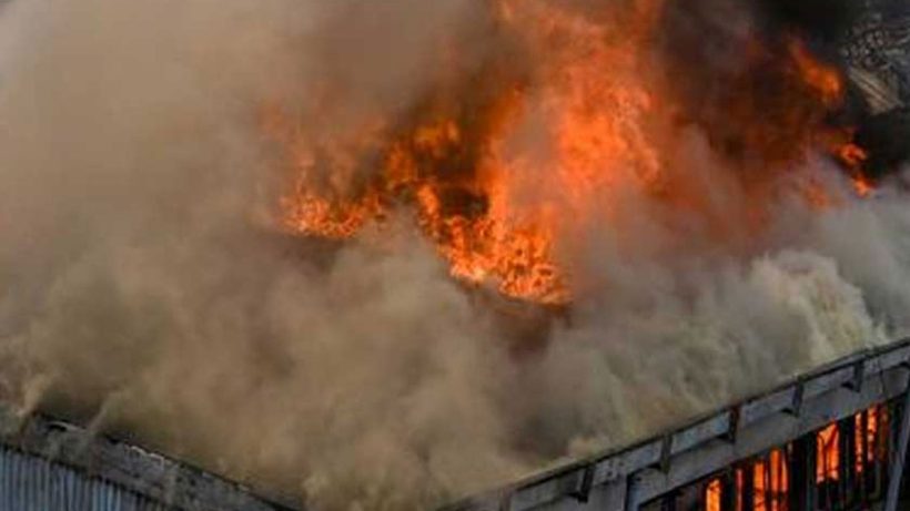 City Hit by Fire Again: Warehouse in Lalbazar Reduced to Ashes, Surroundings Shrouded in Smoke