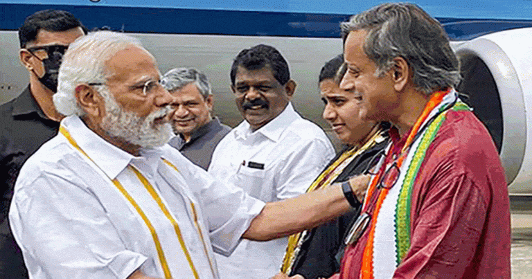 shashi tharoor appreciate modi