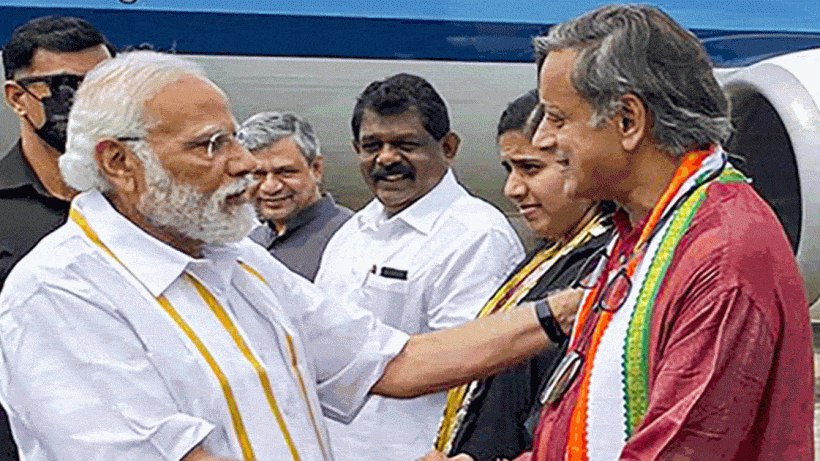 shashi tharoor appreciate modi