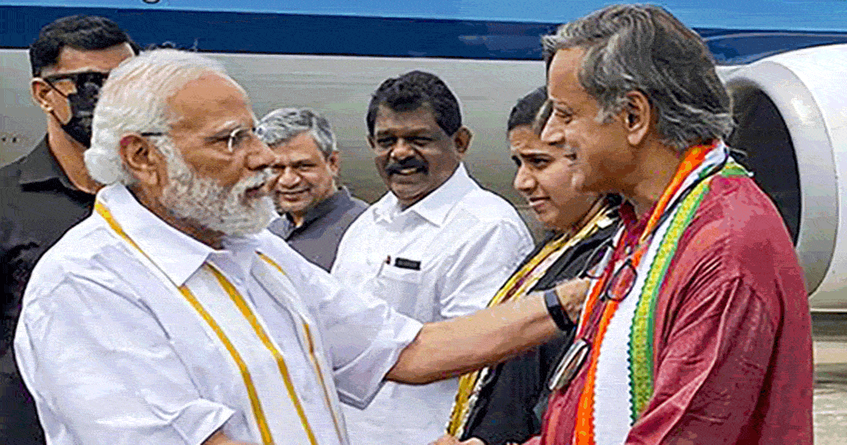 shashi tharoor appreciate modi