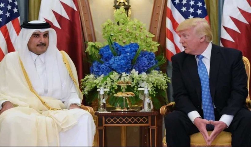 trump takes gift from Qatar