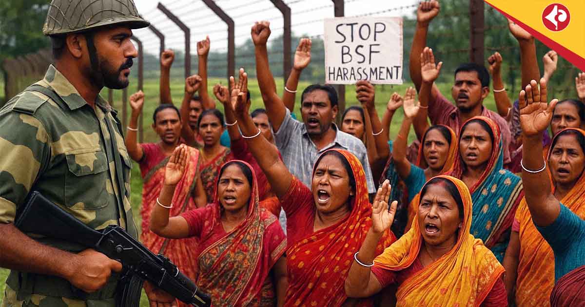 BSF Harassment Allegation Sparks Protest at India-Bangladesh Border Village in Cooch Behar