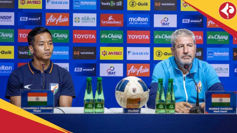 Indian Football Team take on Thailand in dress rehearsal
