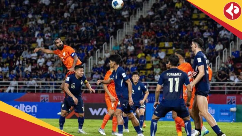 Indian Football Team vs Hong Kong match of AFC Asian Cup 2027 qualifier