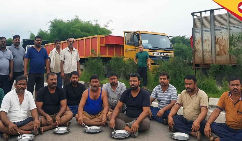Indian Truck Drivers’ Hunger Strike at Fulbari Border