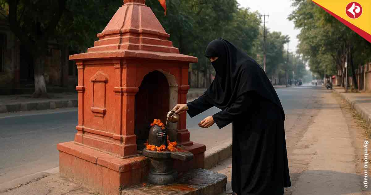 Muslim Woman in Burqa Prays at Kanpur Shiva Temple for Brother’s Recovery