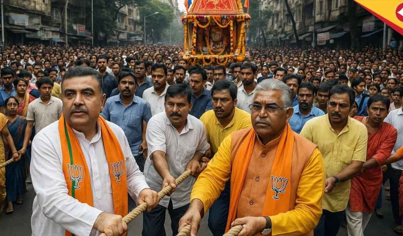 Rath Yatra Politics Dilip Ghosh Backs Suvendu Adhikari’s Move