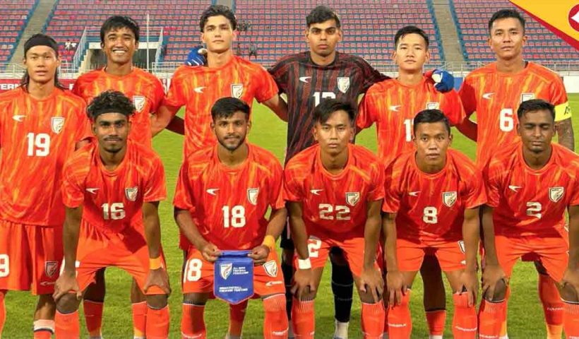 U-23 Indian Football Team team played a goalless draw with Kyrgyz Republic at Hisor Central Stadium in Tajikistan